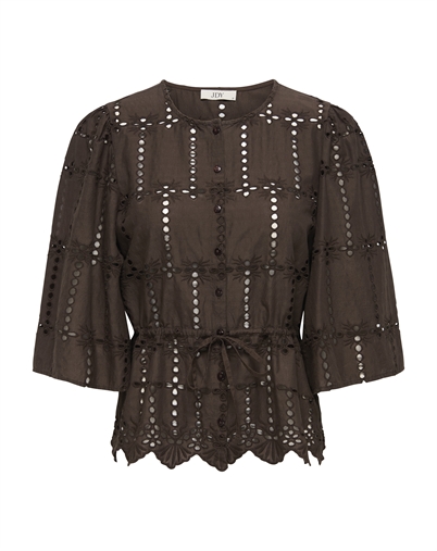 JDY - JDYJojo Anglaise Bluse - Chocolate Brown